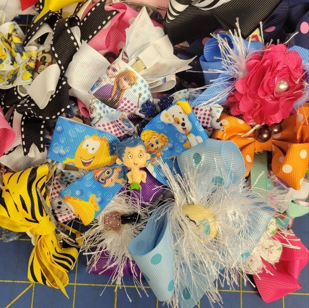 Mystery Bag Colorful Kids Headbands Barettes Hair Ties 12+ Per Bag